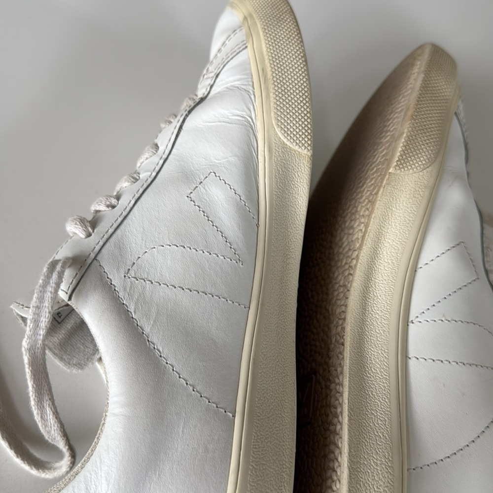VEJA Esplar Leather Logo Sneakers in White Color  Womens Size 7 - Picture 7 of 16
